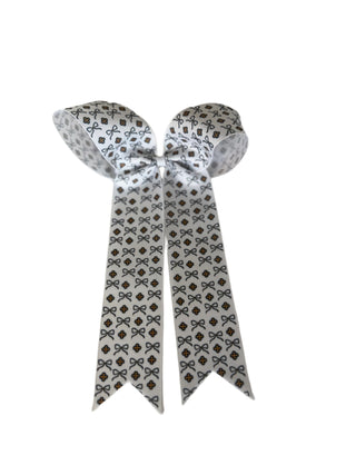 School Patterned Collegiate Style Bow
