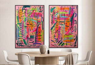 Girl Talk Framed Original Paintings by Casey Reed Art