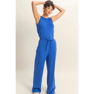 Sleeveless Waist Band Detail Jumpsuit
