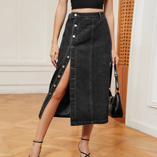Denim Midi Skirt