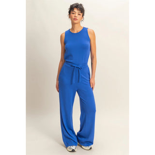 Sleeveless Waist Band Detail Jumpsuit