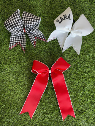 Custom Name Bow with Crystal Tails + Center