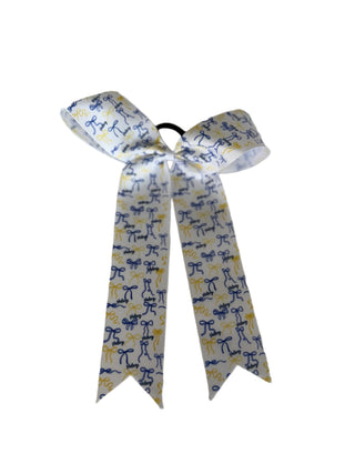 School Patterned Collegiate Style Bow
