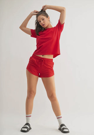 Chicease Drawcord Mini Shorts