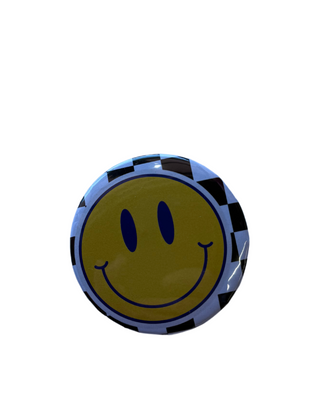 Smiley Face Checkered Button