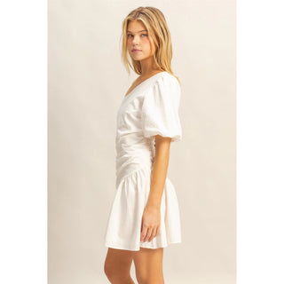 One Shoulder Tiered Cutout Mini Dress