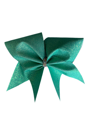 Glitter Bow with Crystal Center
