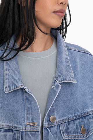 Boxy-Cut Denim Jacket