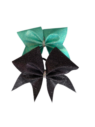 Glitter Bow with Crystal Center