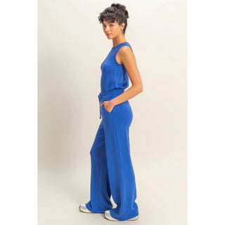 Sleeveless Waist Band Detail Jumpsuit
