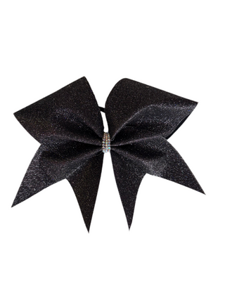 Glitter Bow with Crystal Center