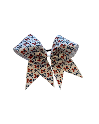 School Patterned Bow
