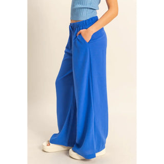 Elasticized Waist Wide Leg Pants