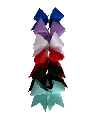 Classic Hair Bow with Crystal Center