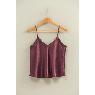 V Neck Satin Camisole Top