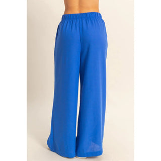 Elasticized Waist Wide Leg Pants