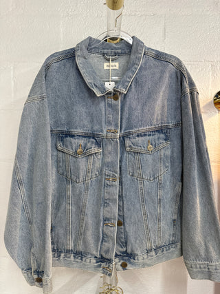Stay Golden Oversized Denim Jacket