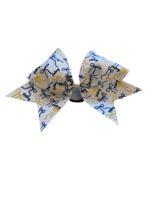 School Patterned Bow