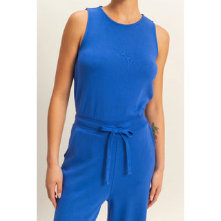 Sleeveless Waist Band Detail Jumpsuit