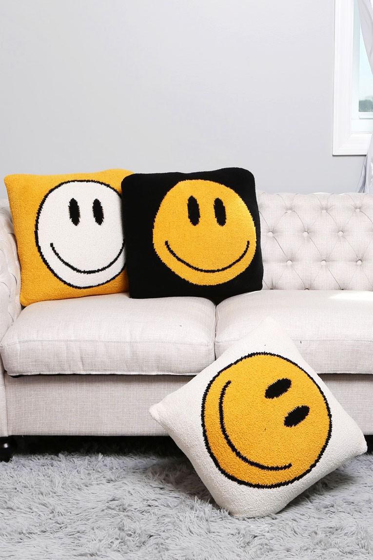 Smiley Pillow Cushion Cover – STASH Apparel Gifts