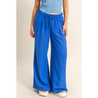 Elasticized Waist Wide Leg Pants