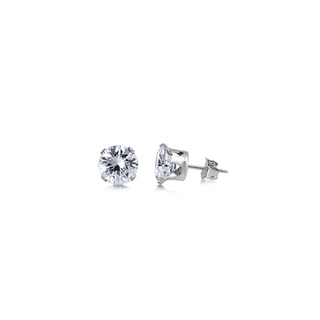 Silver CZ Stud Earrings