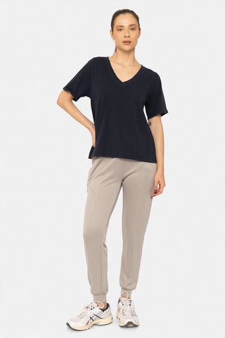 Pima Cotton Blend V-Neck Tee