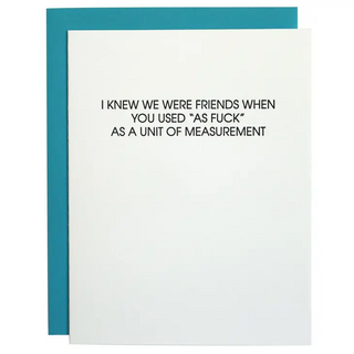 Unit of Measurement As F*ck Letterpress Card
