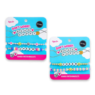 Don't Worry Bead Happy-Stretch Beaded Bracelets - Cheer