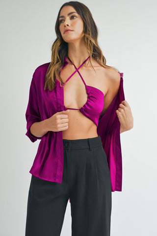 Satin 2 Piece Top Set