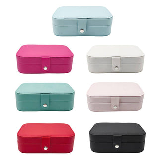 Faux Leather Portable Jewelry Box