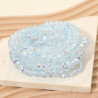 10PCS - Faceted Beaded Stretch Multi Layered Bracelets