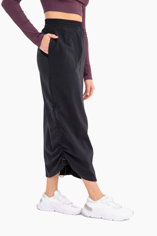 Mid Rise Adjustable Cargo Maxi Skirt