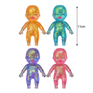 Glittered Figure Doll Squeeze Squishy Stress Relief Toy