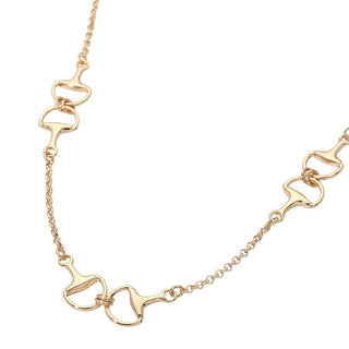18K Gold Dipped Horsebit Link Chain Necklace