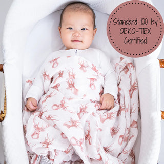 Oh Deer Muslin Swaddle Blanket