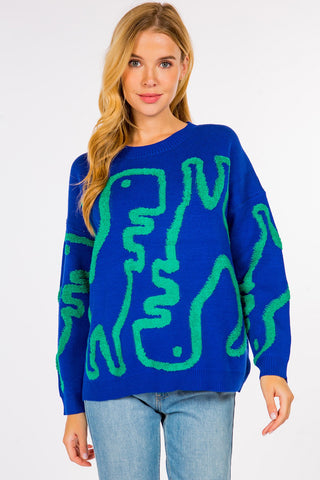 Dino Pattern Sweater