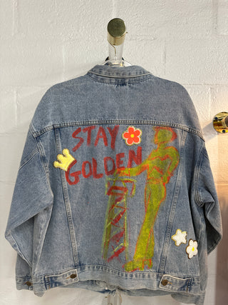 Stay Golden Oversized Denim Jacket