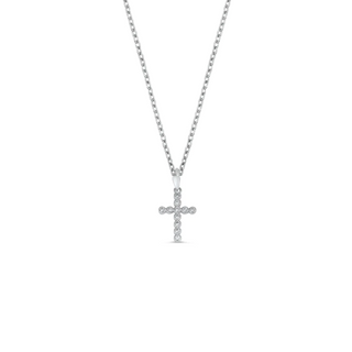 Silver Pave Cross
