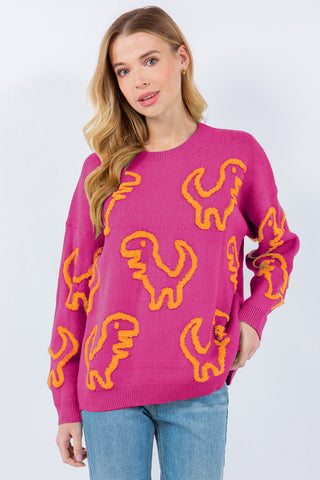 Dino Pattern Sweater