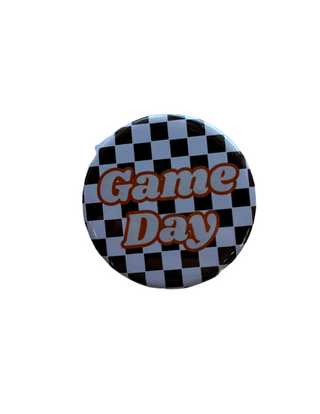 Game Day Checkered Button