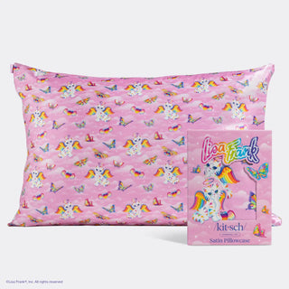 Lisa Frank X Kitsch Standard Satin Pillowcase - Angel Kitty