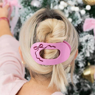 Just Add a Bow | Large | Flat Round Hair Clip