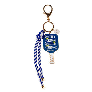 Sardine Pickleball Paddle Knot Strap Keychain Bag Charm