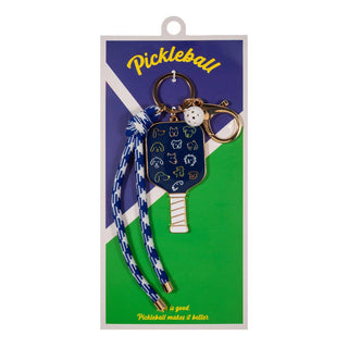 Sardine Pickleball Paddle Knot Strap Keychain Bag Charm
