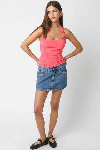 Camila Strapless Ruched Halter Top