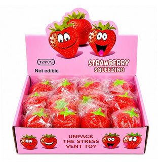 Strawberry Squeeze Squishy Stress Relief Toy