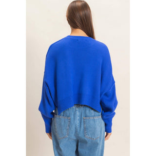 Ribbed Drop Shoulder Sweater