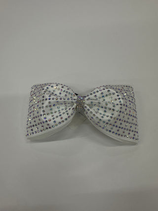 Gridlocked Satin Tailless Bling Bow