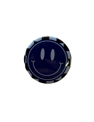 Smiley Face Checkered Button